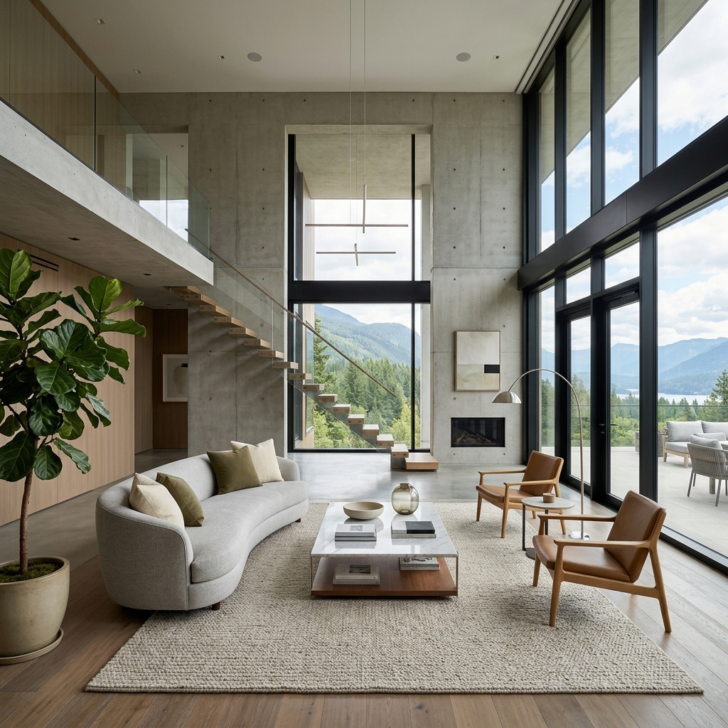 Interior moderno diseñado por CREA Consulting
